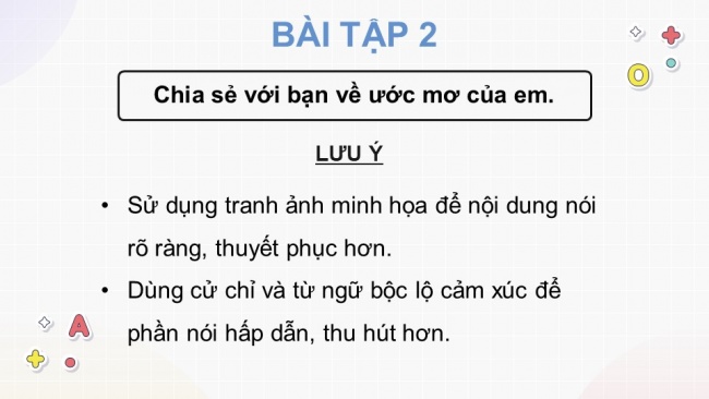 Soạn giáo án điện tử tiếng việt 4 KNTT Bài 26 Nói và nghe Ước mơ của em