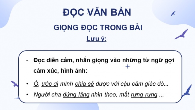 Soạn giáo án điện tử tiếng việt 4 KNTT Bài 30 Đọc Cánh chim nhỏ