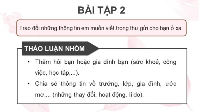 Soạn giáo án điện tử tiếng việt 4 KNTT Bài 31 Viết Tìm hiểu cách viết thư