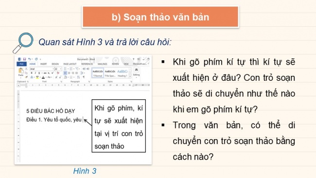 Soạn giáo án điện tử tin học 4 CTST Bài 7: Soạn thảo văn bản tiếng Việt