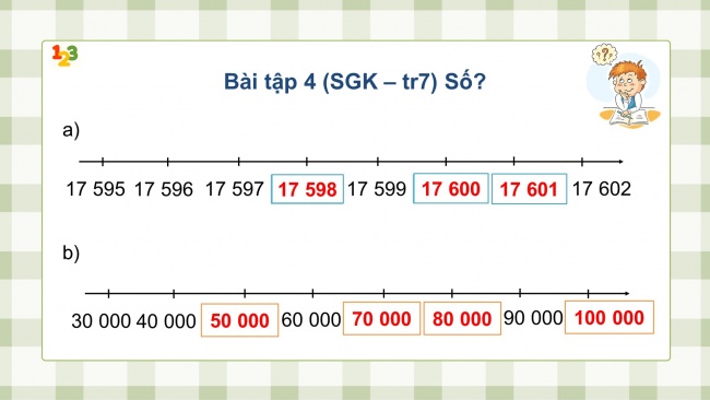 Soạn giáo án điện tử toán 4 KNTT bài 1: Ôn tập các số đến 100000 