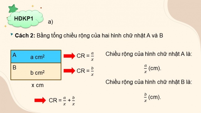 Soạn giáo án điện tử Toán 8 CTST Chương 1 Bài 6: Cộng, trừ phân thức