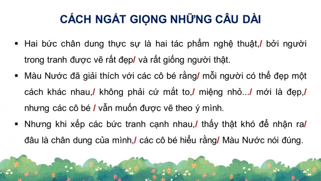 Soạn giáo án điện tử tiếng việt 4 KNTT Bài 7 Đọc: Những bức chân dung