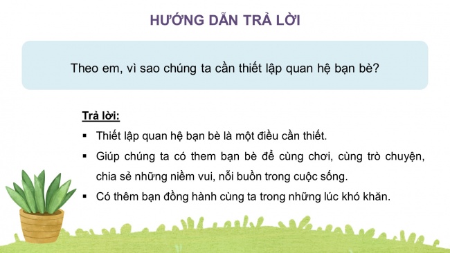 Soạn giáo án điện tử đạo đức 4 KNTT Bài 6: Thiết lập quan hệ bạn bè