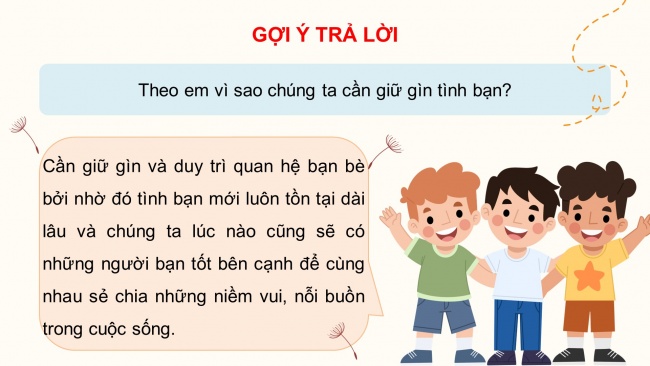 Soạn giáo án điện tử đạo đức 4 KNTT Bài 7: Duy trì quan hệ bạn bè