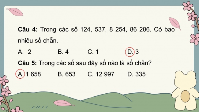 Soạn giáo án điện tử toán 4 CTST Bài 4: Số chẵn, số lẻ