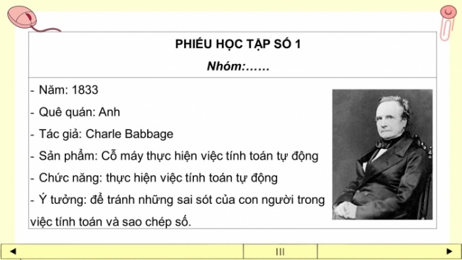 Soạn giáo án điện tử Tin học 8 KNTT Bài 1: Lược sử công cụ tính toán