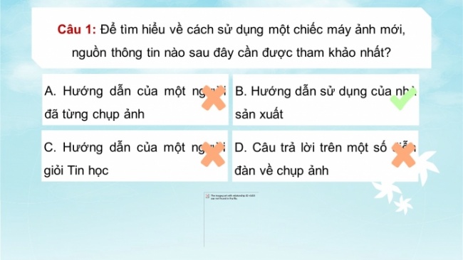 Soạn giáo án điện tử Tin học 8 CTST Bài 3: Thông tin với giải quyết vấn đề