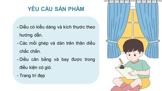 Soạn giáo án điện tử công nghệ 4 CTST Bài 9: Em làm diều giấy