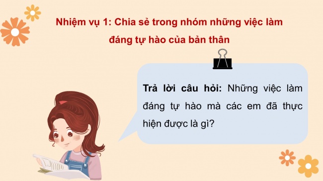 Soạn giáo án điện tử HĐTN 4 CTST bản 2 Tuần 2: HĐGDTCĐ - Những việc làm đáng tự hào của bản thân