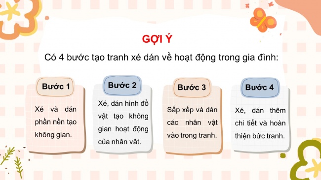 Soạn giáo án điện tử mĩ thuật 4 CTST bản 1 Bài 1: Tranh xé dán giấy màu