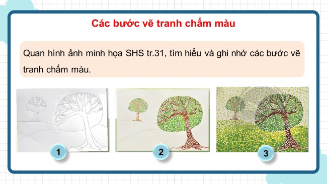 Soạn giáo án điện tử mĩ thuật 4 CTST bản 1 Bài 2: Tranh chấm màu