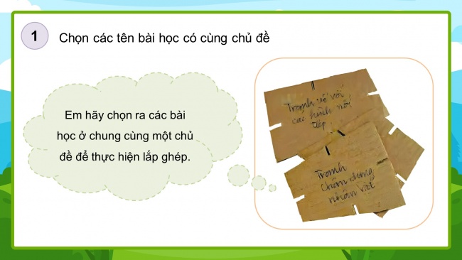 Soạn giáo án điện tử mĩ thuật 4 CTST bản 1 Bài tổng kết: Mô hình bài học từ những mảnh ghép