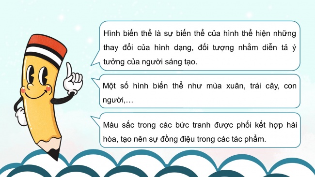 Soạn giáo án điện tử mĩ thuật 4 CTST bản 2 Bài 9: Hình và sự biến thể