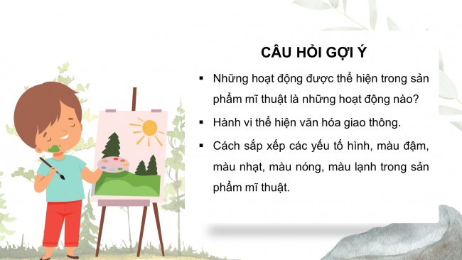 Soạn giáo án điện tử mĩ thuật 4 CTST bản 2 Bài 15: Văn hoá tham gia giao thông