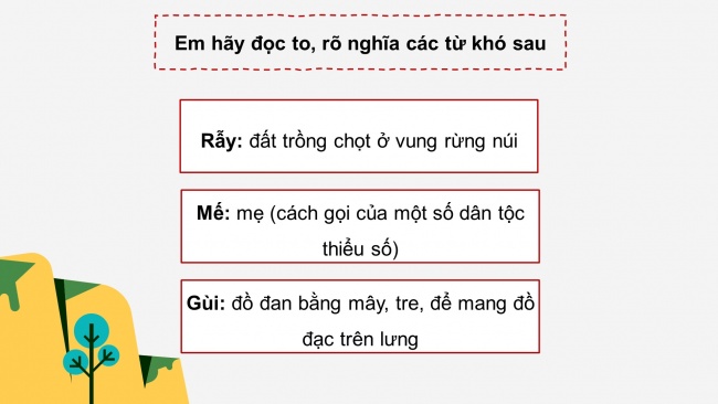 Soạn giáo án điện tử tiếng việt 4 cánh diều Bài 2 Đọc 2: Lên rẫy