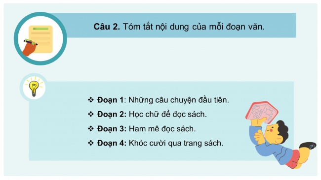 Soạn giáo án điện tử tiếng việt 4 cánh diều Bài 4 Đọc 2: Những trang sách tuổi thơ