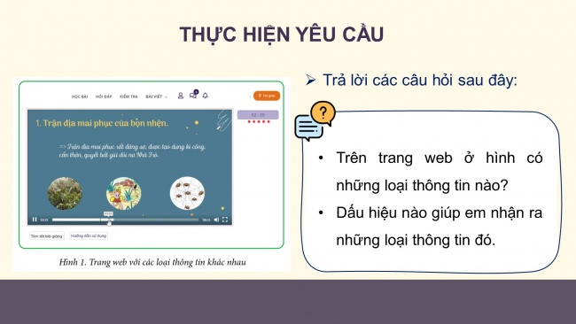 Soạn giáo án điện tử tin học 4 cánh diều Chủ đề B Bài 1: Các loại thông tin chính trên trang web