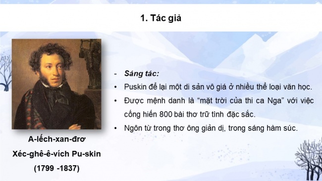 Soạn giáo án điện tử ngữ văn 11 KNTT Bài 2 Đọc 3: Con đường mùa đông