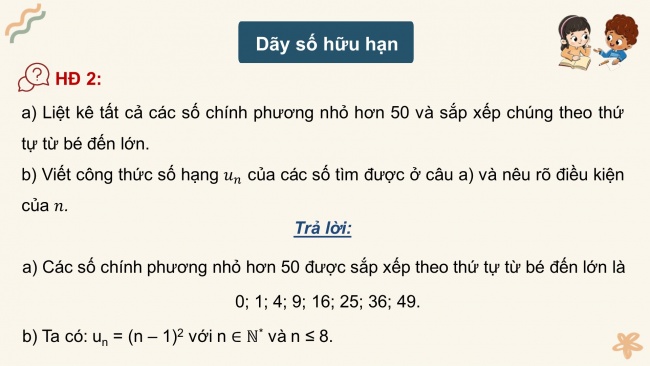 Soạn giáo án điện tử toán 11 KNTT Bài 5: Dãy số