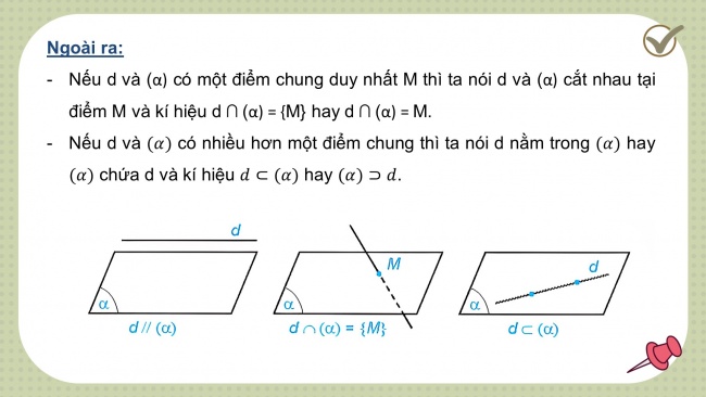 Soạn giáo án điện tử toán 11 KNTT Bài 12: Đường thẳng và mặt phẳng song song