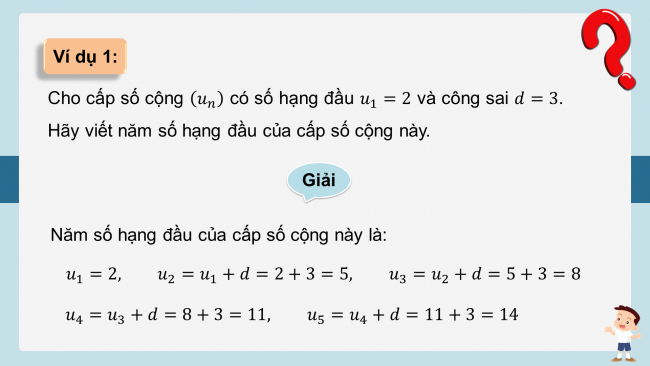 Soạn giáo án điện tử toán 11 KNTT Bài 6: Cấp số cộng