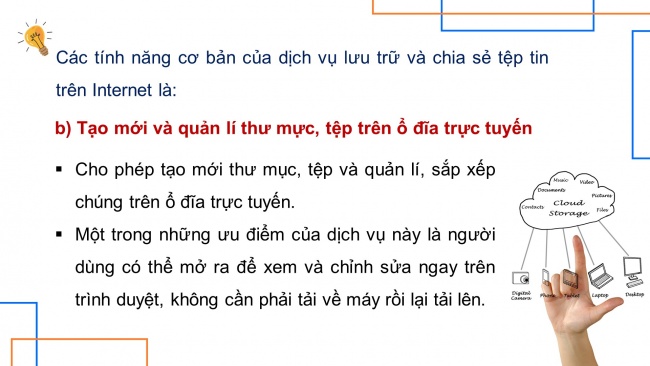 Soạn giáo án điện tử khoa học máy tính 11 KNTT Bài 6: Lưu trữ và chia sẻ tệp tin trên Internet