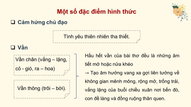 Soạn giáo án điện tử ngữ văn 11 CTST Bài 1 Đọc 3: Chiều xuân