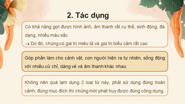 Soạn giáo án điện tử Ngữ văn 8 KNTT Bài 2 TH tiếng Việt: Từ tượng hình và từ tượng thanh