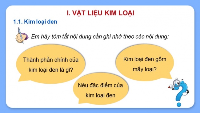 Soạn giáo án điện tử Công nghệ 8 CTST Bài 4: Vật liệu cơ khí