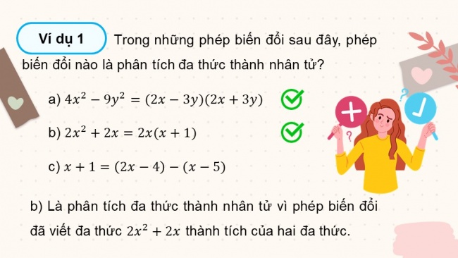 Soạn giáo án điện tử Toán 8 CD Chương 1 Bài 4: Vận dụng hằng đẳng thức vào phân tích đa thức thành nhân tử