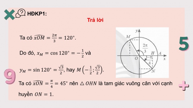 Soạn giáo án điện tử toán 11 CTST Bài 2: Giá trị lượng giác của một góc lượng giác