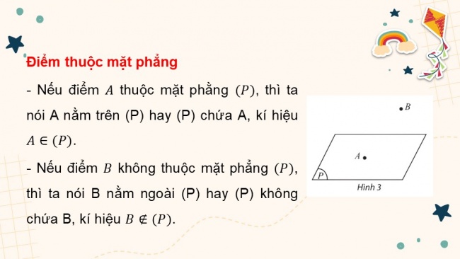 Soạn giáo án điện tử toán 11 CTST Bài 1: Điểm, đường thẳng và mặt phẳng trong không gian