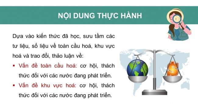 Soạn giáo án điện tử địa lí 11 Cánh diều Bài 4: Thực hành: Tìm hiểu về toàn cầu hoá, khu vực hoá