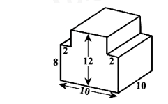 Diện tích xung quanh của khối gỗ có kích thước như sau: