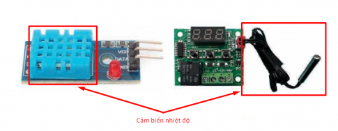 Em hãy chỉ ra vị trí của cảm biến trên các mô đun trong Hình 10.5.