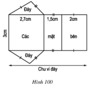 Giải Bài 5: Diện tích xung quanh của hình lăng trụ đứng-1