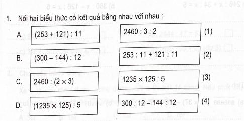 Phiếu bài tập tuần 14 toán 4 tập một (Đề B)