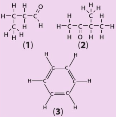  Trong các chất trên a) Chất nào có mạch carbon hở không phân nhánh?  b) Chất nào có mạch carbon hở phân nhánh? c) Chất nào có mạch vòng?