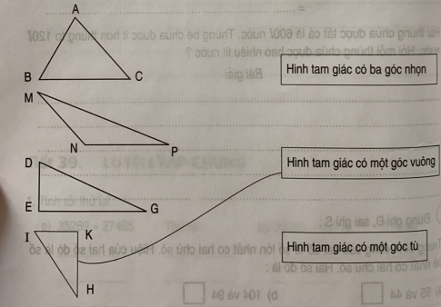Giải bài tập thực hành toán 4: Góc nhọn, góc tù, góc bẹt