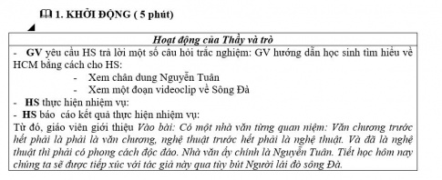 Giáo án PTNL bài Người lái đò sông Đà