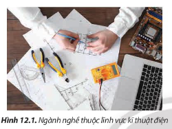 Ngành nghề trong lĩnh vực kỹ thuật điện (Hình 12.1) có những đặc điểm cơ bản gì? Ngành nghề nào phù hợp với em?