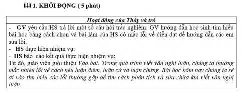 Giáo án PTNL bài Chữa lỗi lập luận trong văn nghị luận