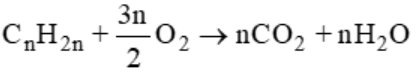 Viết phương trình hoá học của phản ứng cháy hoàn toàn của alkane, alkene, alkyne ở dạng công thức tổng quát. So sánh tỉ lệ số mol carbon dioxide và nước tạo ra trong các trường hợp trên.