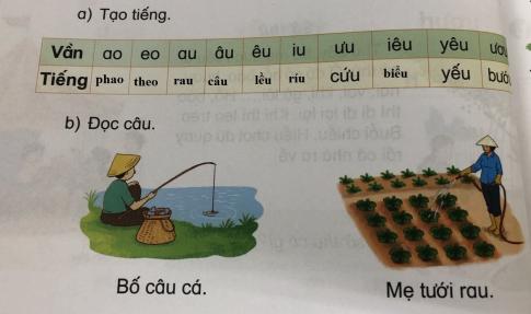 [Phát triển năng lực] Tiếng việt 1 bài 7E: Ôn tập ao - eo, au - âu, êu - iu - ưu, iêu - yêu - ươu