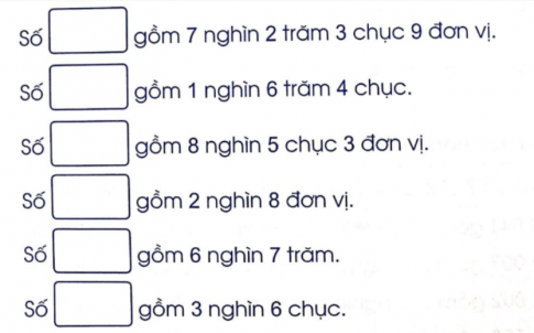 Bài tập 6. Trang 8 VBT Toán 3 tập 2