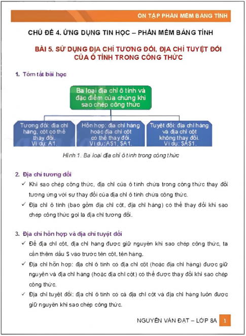 Câu 1: Em hãy tạo văn bản và đặt tiêu đề đầu trang, chân trang như hình: