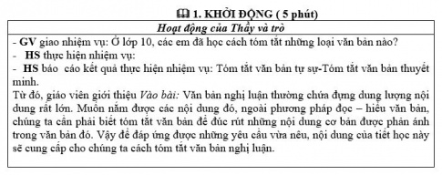 Giáo án PTNL bài Tóm tắt văn bản nghị luận