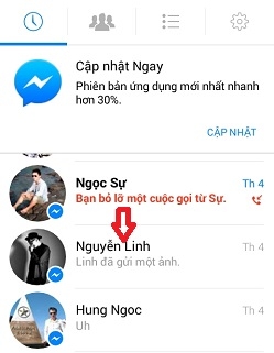 Cách đặt biệt danh Facebook messenger trên điện thoại Android