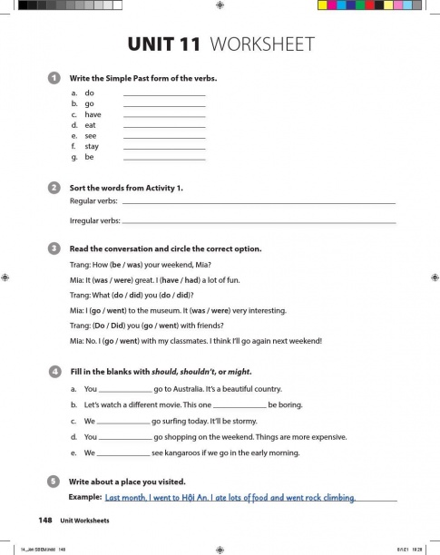 [Explore] Tiếng Anh 6 Unit 11 Worksheet